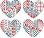 Crazy Patriotic Hearts Ornaments (image for) Crazy Patriotic Hearts Ornaments